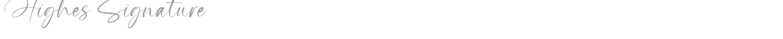 Highes Signature font preview